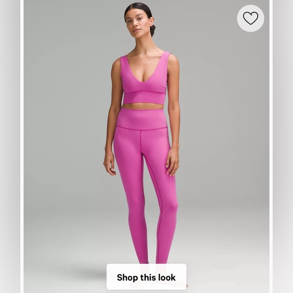 NWT Lululemon Align High Rise Leggings 28” - Pow Pink Tone Size 6 - Picture 5 of 12